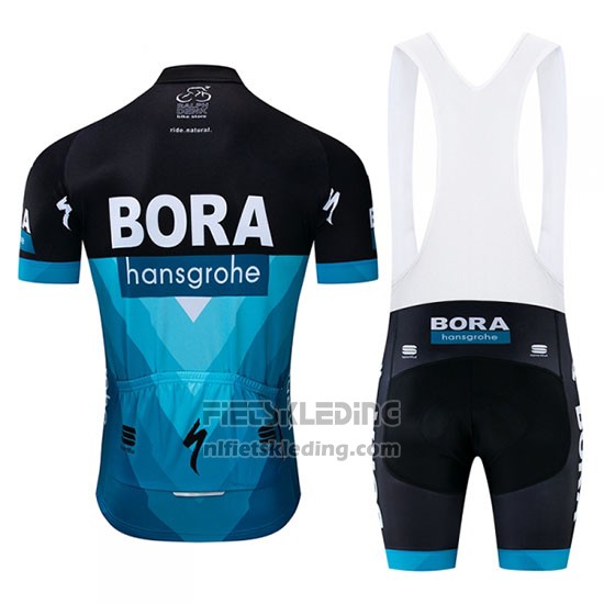 2019 Fietskleding Bora Zwart Blauw Korte Mouwen en Koersbroek
